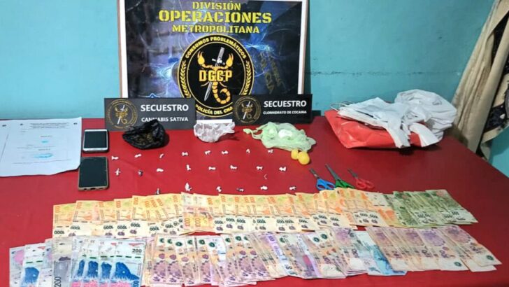 Resistencia: secuestran cocaína, $43.700 pesos y aprehenden a una mujer por narcomenudeo