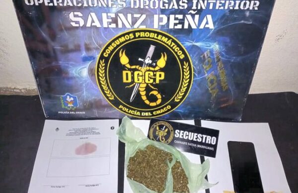 Sáenz Peña: detienen a dealer que vendía droga cerca de un jardín de infantes
