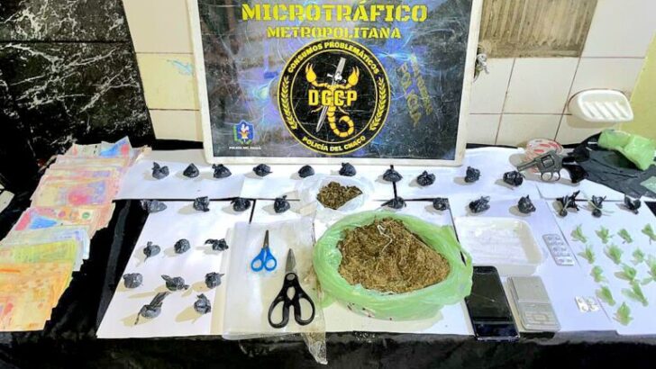 Resistencia: detienen a un hombre con 473 gramos de marihuana, cocaína y un arma