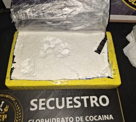 Resistencia: Policía del Chaco secuestro 1 kilo 486 gramos de cocaína 2
