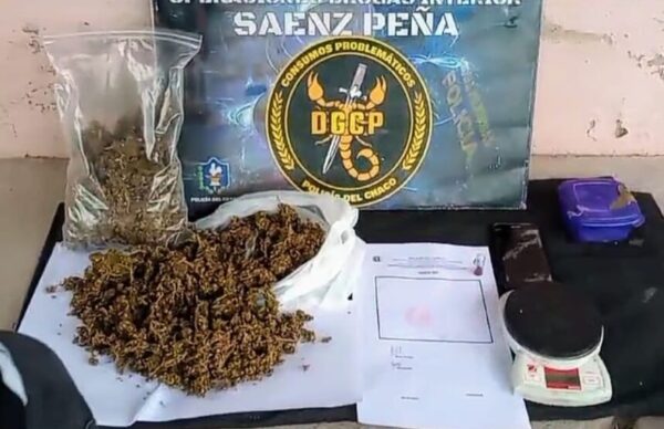 Machagai: atrapan a dealer con 441 gramos de marihuana