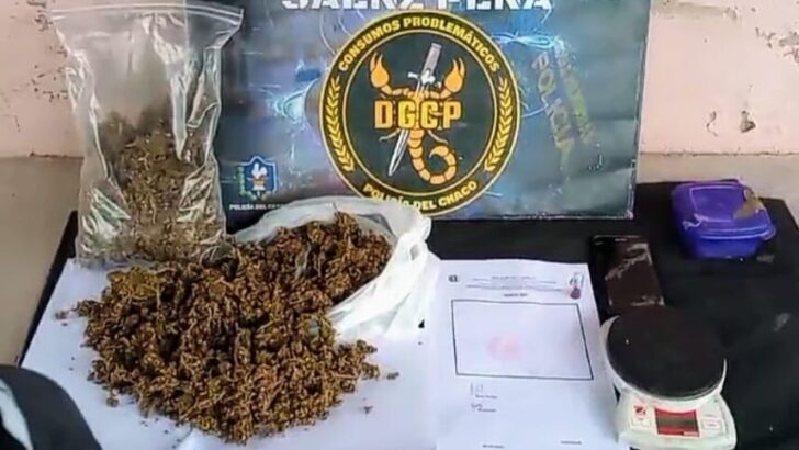 Machagai: atrapan a dealer con 441 gramos de marihuana