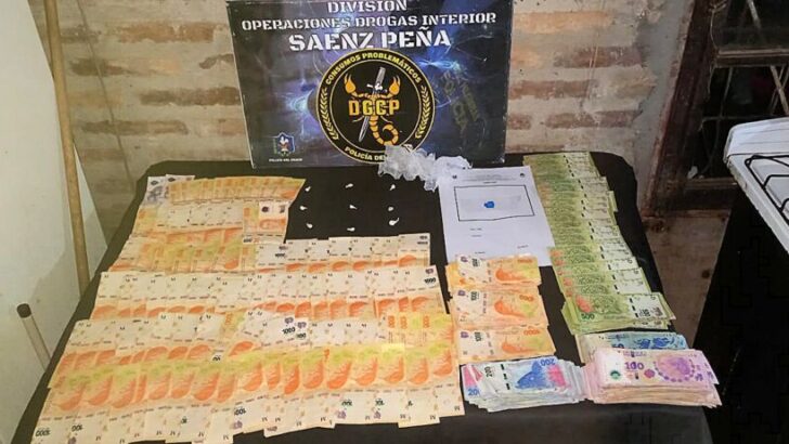 Sáenz Peña: incautan bochitas de cocaína y $308.090 mil pesos