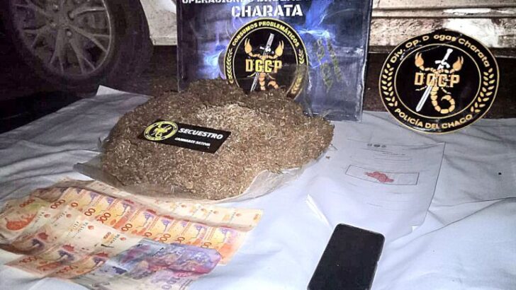 Charata: interceptan a una mujer transportando más de 2 kilos de marihuana