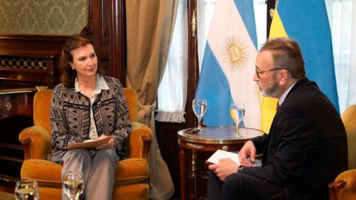 Mondino se reunió con el embajador de Ucrania