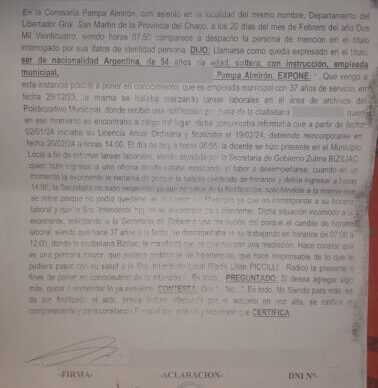 Pampa Almirón: ATE denuncia traslados compulsivos en la Municipalidad 1