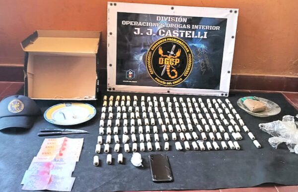Castelli: la Policía del Chaco secuestro 1 kilo de 681 gramos de cocaína