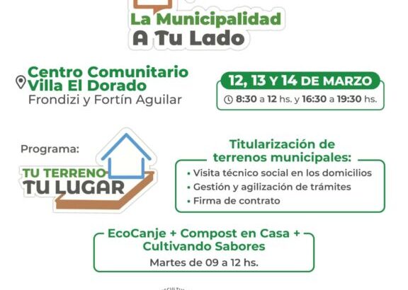 Villa El Dorado: llega el programa “la Municipalidad a tu lado”