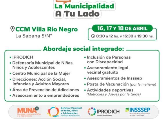 La “Municipalidad a Tu Lado” suma servicios en Villa Rio Negro