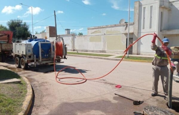 Las Breñas: Sameep realizó  trabajos de mantenimiento en distintos puntos de la ciudad 1